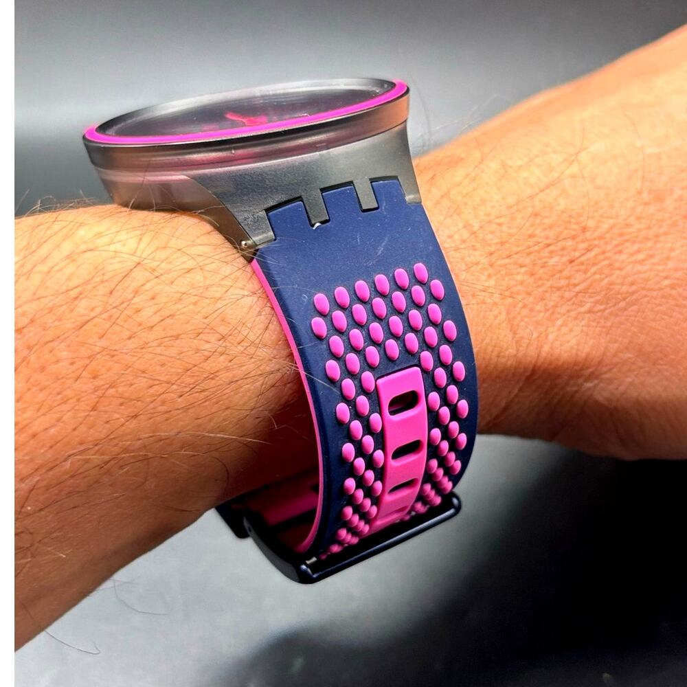 Swatch Big Bold Blue Taste SO27B111 Swiss Made Skeleton Watch NIB Two Straps - Picture 8 of 17